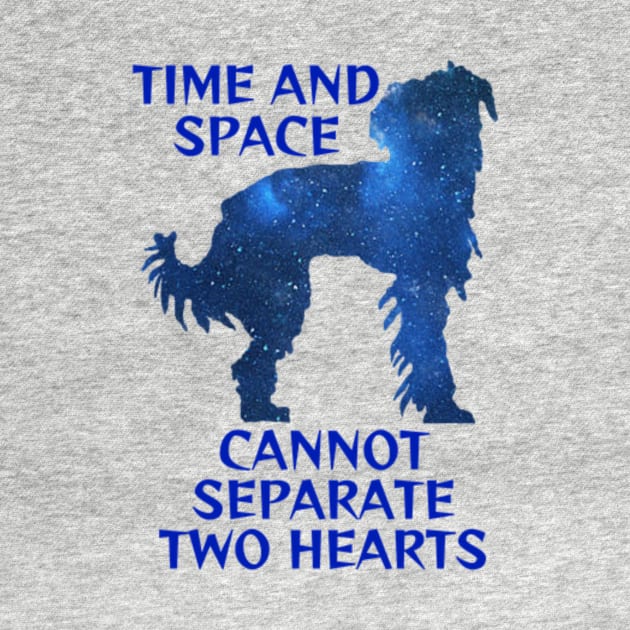 Midnight Blue Sapphire Milky Way Galaxy Chinese Crested Dog - Time And Space Cannot Separate Two Hearts by Courage Today Designs